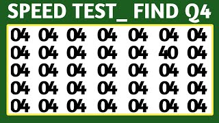SPEED TEST_ FIND Q4 | SPEED TEST PUZZLE CHALLENGE.