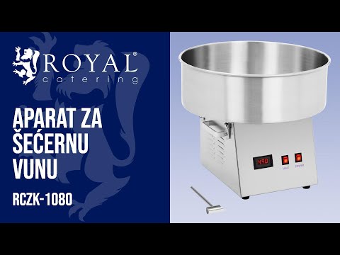 videozapis - Aparat za šećernu vunu - 52 cm - 1200 W - nehrđajući čelik