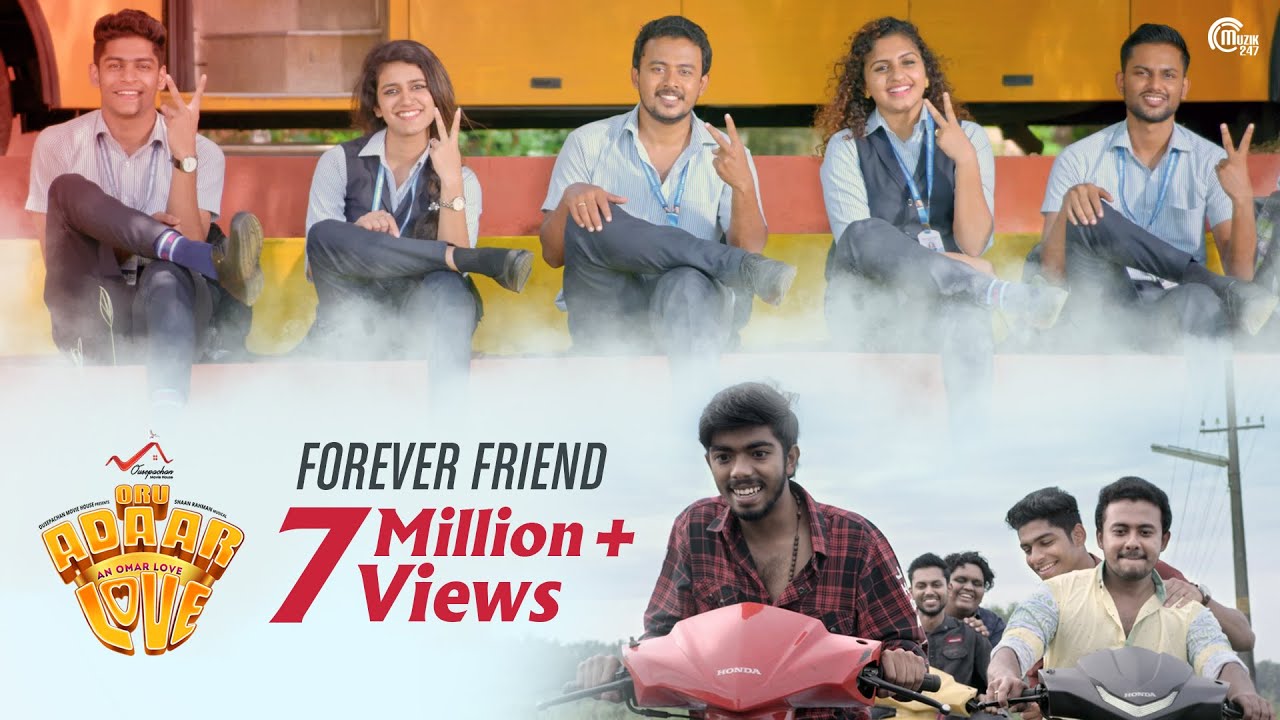 Forever Friend Lyrics  | Oru Adaar Love | Priya Prakash Varrier | Sachin Warrier | Shaan Rahman