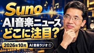 【ライブ配信】音楽生成AI｢Suno｣AI音楽ニュース2026年10月(AI音楽ラジオ)①の続きはYouTubeメンバーシップで！イーンスパイア株式会社