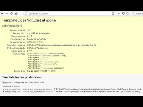 How to resolve Django TemplateDoesNotExist Error on Windows machine