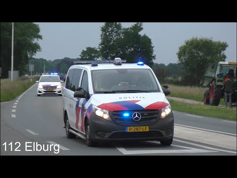 [Megafoon: Moment] PRIO 1 2x Politie Vito & B-Klasse met spoed naar een reanimatie in Elburg