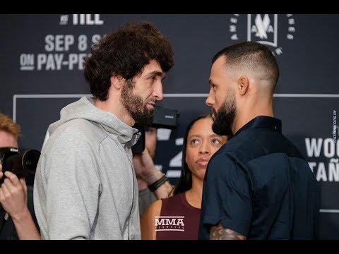 UFC 228: Zabit Magomedsharipov vs. Brandon Davis Media Day Staredown - MMA Fighting
