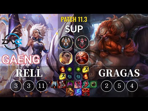 DFM Gaeng Rell vs Gragas Sup - KR Patch 11.3