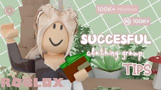how to own a SUCCESFUL clothing group on roblox! | beginner tips | **FREE robux**