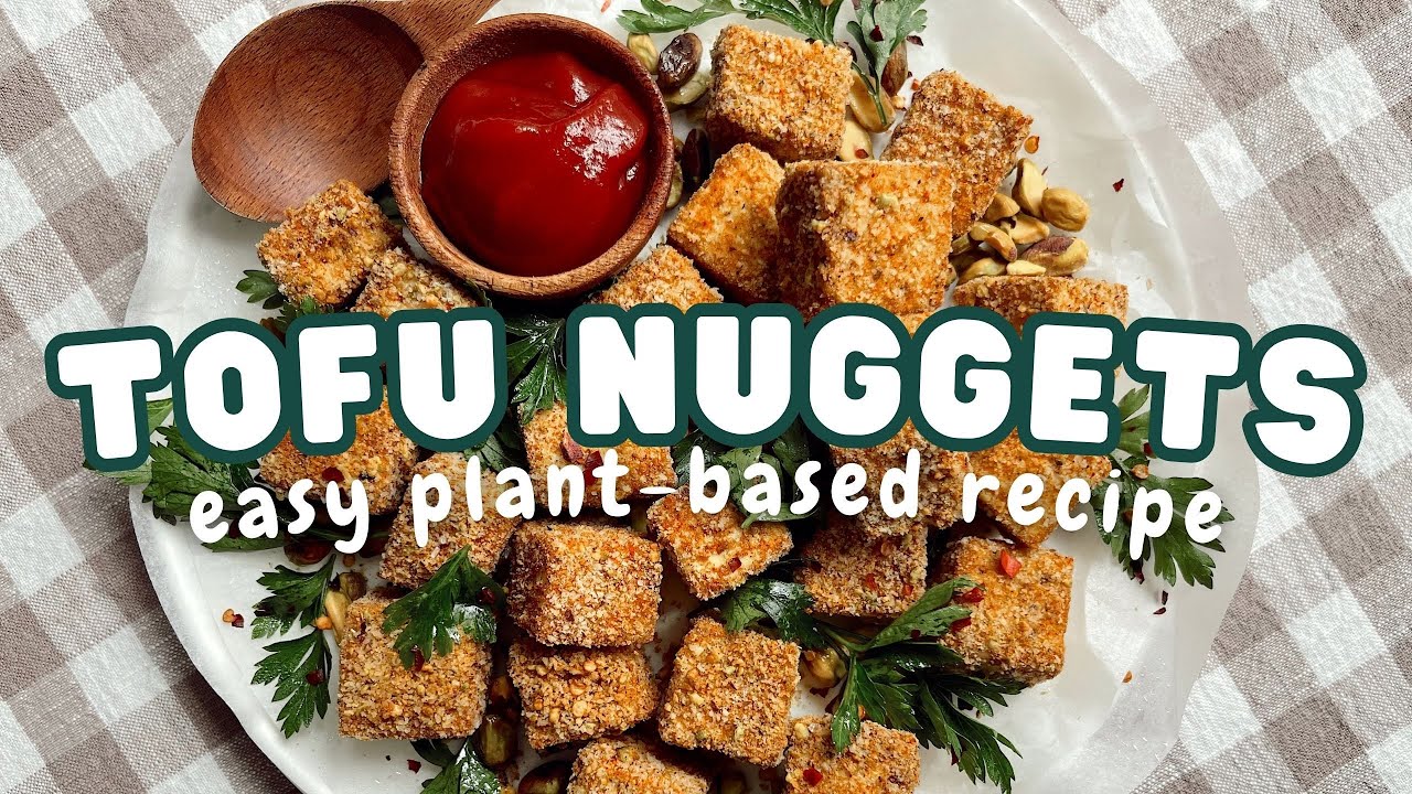 CRISPY PISTACHIO TOFU NUGGETS - SUCH A NICE TEXTURE!