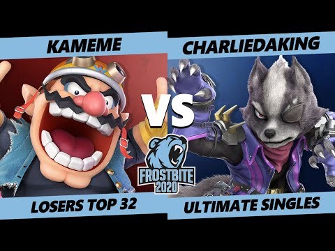 Frostbite 2020 SSBU Losers Top 32 - R2G | Kameme (Wario) Vs. Charliedaking (Wolf) Ultimate Singles