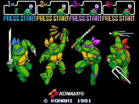 TMNT 4 Turtles in time - Sewer Surfin'