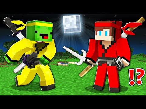 JJ MAIZEN & Mikey - How Mikey and JJ Became a NINJAS ? - Minecraft (Maizen)