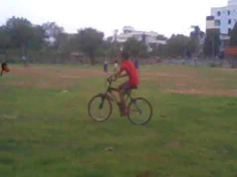 the stunt with a cycle