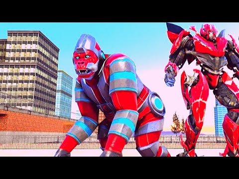 Gorilla Rampage City Attack Robot Transform Android Gameplay By Games Zone