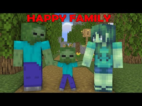 ADVENTURE OF ZOMBIE FAMILY - FUNNY ANIMATION | MINECRAFT MONSTER SCHOOL