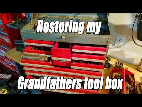 Restoring my Grandfathers Craftsman vintage tool box...