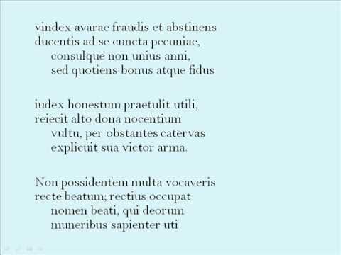 Horace, Ode IV.9, 'Ne forte credas interitura'