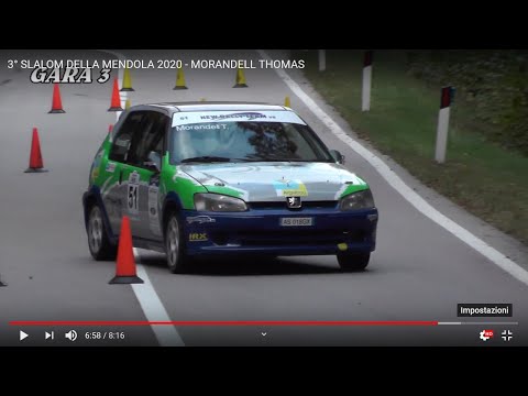 3° SLALOM DELLA MENDOLA 2020 - MORANDELL THOMAS - PEUGEOT 106 N1600 - BY BELLUNOVIDEO