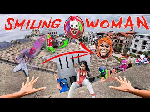 7 SPIDERMAN Vs SMILING WOMAN REAL LIFE ESCAPE 321.0 (Horror Parkour Pov Short) | Epic POV
