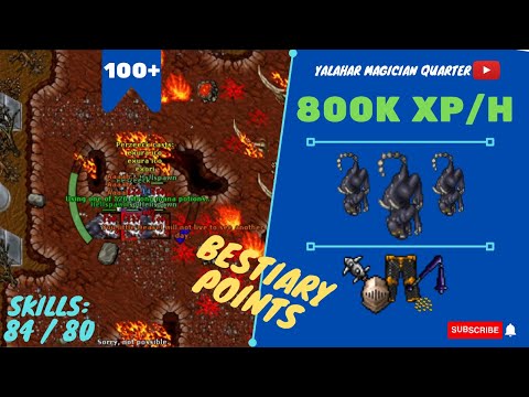 EK SOLO LVL 100+ 800K XP/H - SKILLS 84/80 - Yalahar Magician Quarter - TIBIA HUNT