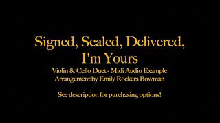 Signed Sealed Delivered - Violin/Cello Duet