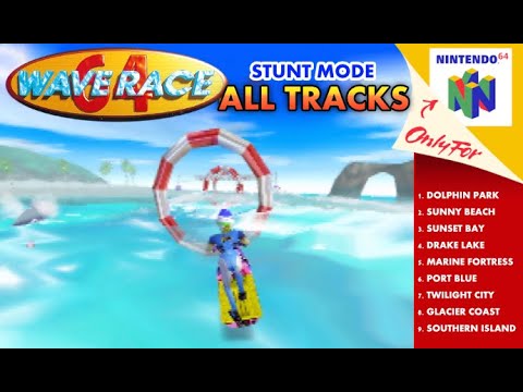 Wave Race 64: Stunt Mode - All Tracks (no commentary) N64