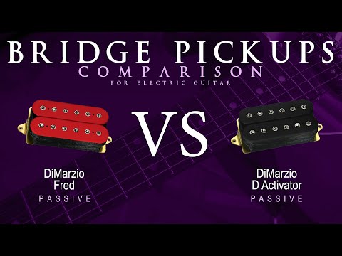 DiMarzio FRED vs D ACTIVATOR - Passive Bridge Guitar Pickup Comparison Tone Demo