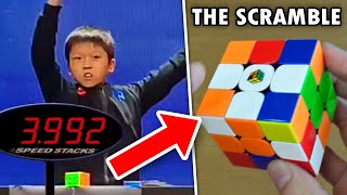 Legendary 4.48 Rubik's Cube WORLD RECORD Average by YiHeng Wang