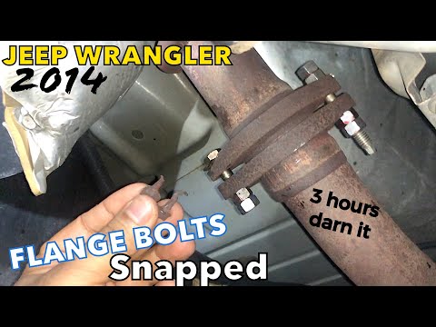 Jeep after exhaust manifold bolts snapped repair task
