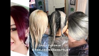 [FULL TUTORIAL] How to bleach red hair to root shadow/color melt ash blonde hair