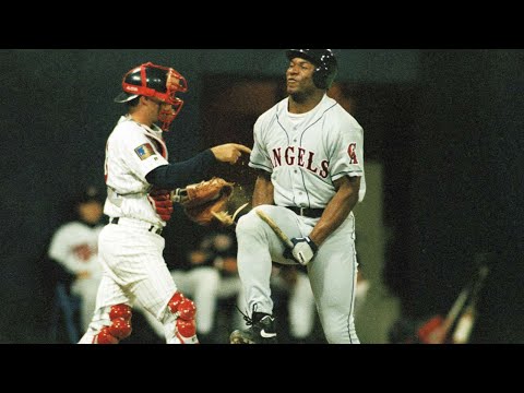 CAL@MIN: Frustrated Bo Jackson breaks bat after K