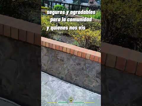 🧱 Restauramos las materas del parque principal de Sora 💛🤍💚