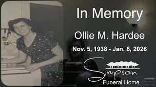 Ollie Hardee Funeral Service