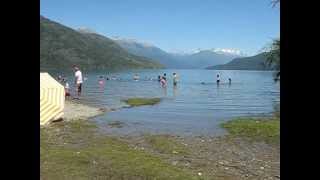 preview picture of video 'Playa de Lago Puelo en verano'