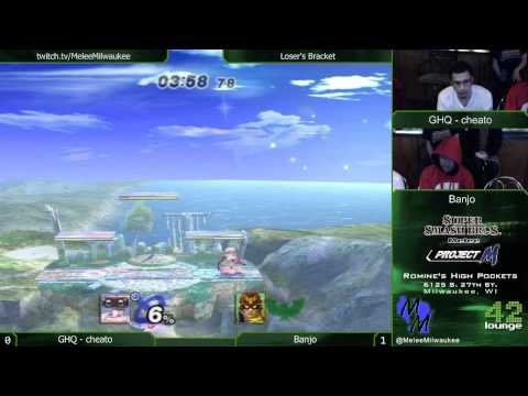 Construct 20 - GHQ - Cheato (R.O.B.) vs Banjo (C.Falcon) - Project M Loser's Bracket
