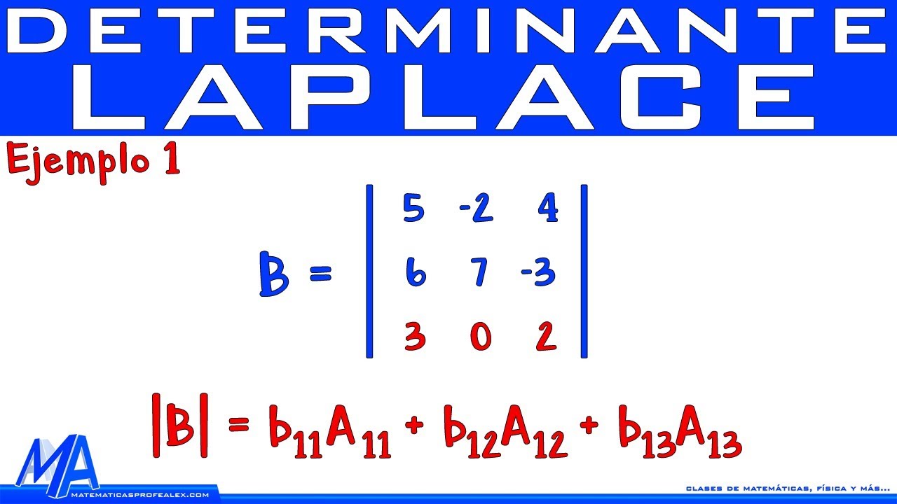 Determinante teorema - regla de Laplace | Ejemplo 1