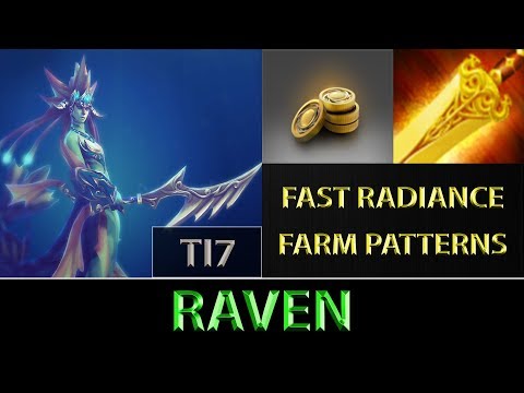 Raven [Naga Siren] Fast Radiance Farm Patterns ► Dota 2 TI7