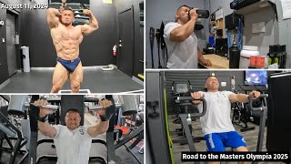 1年後のボディビルコンテストに向けたトレーニングを開始します。胸と背中の日です。ポージング映像付き【2025マスターズオリンピアへの道】
