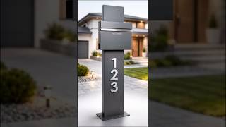 Stojan s poštovou schránkou s gravírovaným menom a 3D číslom domu – antracit
