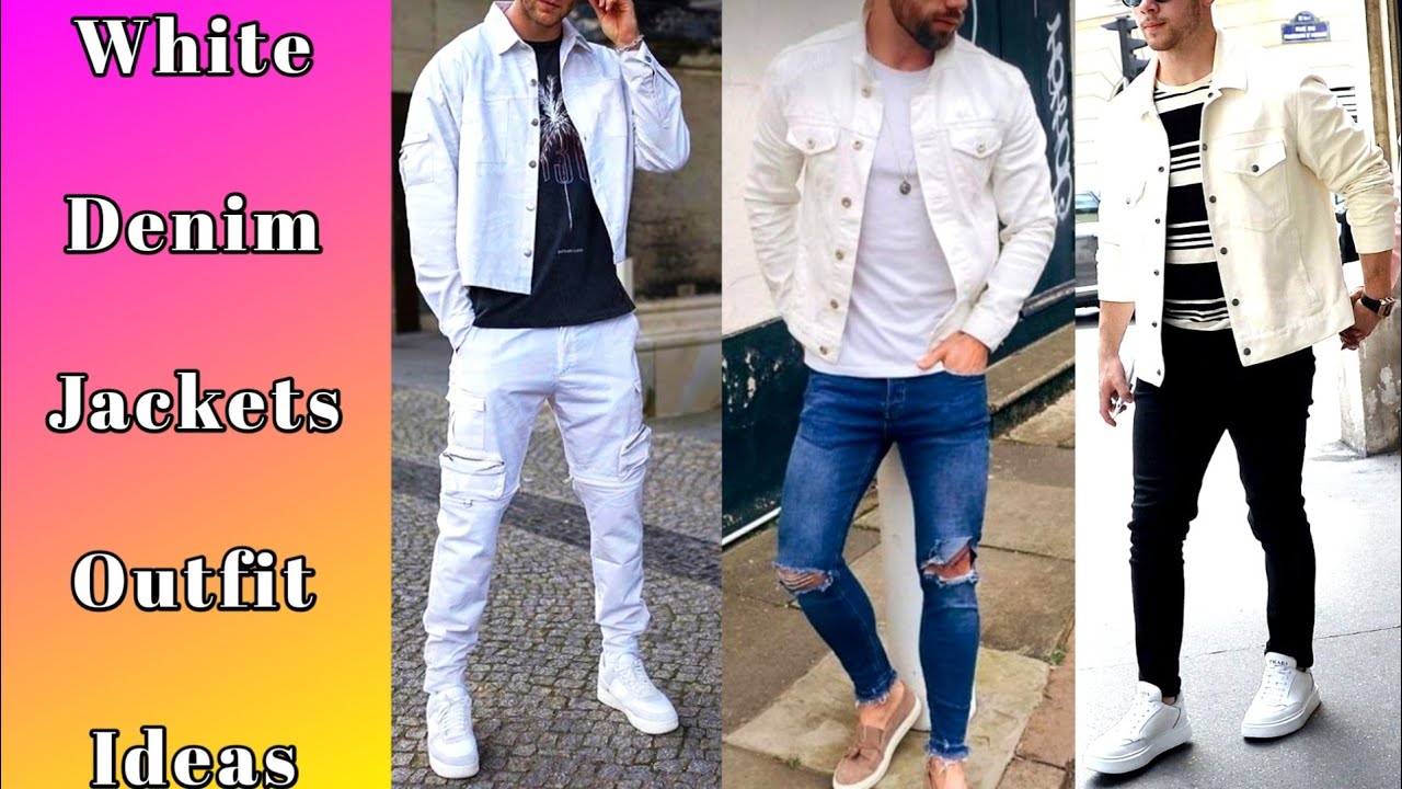 White Denim Jackets Outfit Ideas For Men || Casual Looks For Men #shorts || by Look Stylish