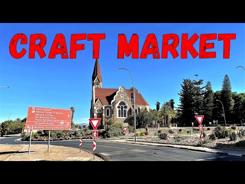 Street craft market in Independence Avenue in Windhoek, Namibia
