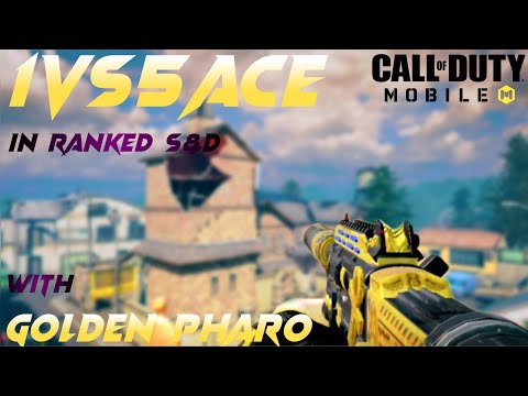 1vs5 ACE IN RANKED WITH GOLDEN PHARO | PHARO KING IS BACK | S&D RANKED GAMEPLAY  #CODMOBILE