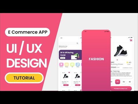 Online Shopping App UI UIX Design / Prototype  | Adobe XD Tutorial .