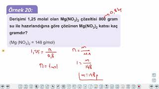 Eğitim Vadisi AYT Kimya 5.Föy Sıvı Çözeltiler ve Çözünürlük 2 Konu Anlatım Videoları