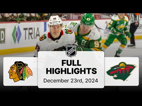 NHL Highlights | Blackhawks vs. Wild | December 23, 2024