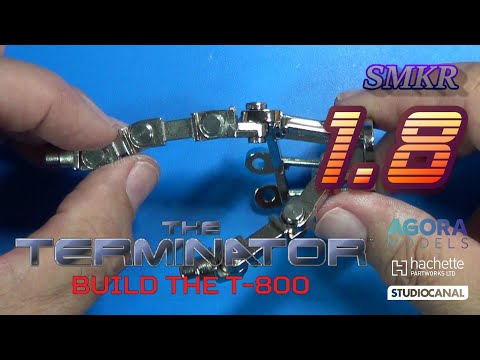 Agora Models Build the T-800 Terminator Pack 1 Stage 8 - Components for Right Thumb & Right Arm