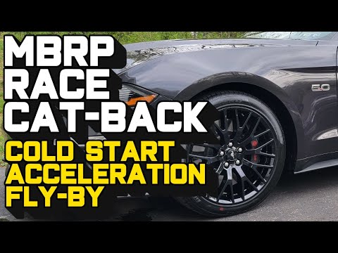 MBRP Race Cat-Back Exhaust (Cold Start, Acceleration, Fly-By) | 2022 Mustang GT