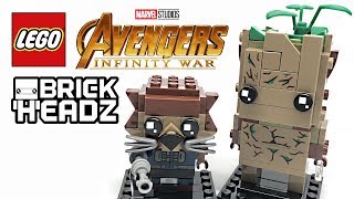 LEGO Groot & Rocket Raccoon BrickHeadz review! 2018 set 41626! by just2good