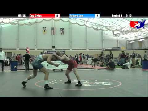 Coy Ozias vs. Robert Lee at 2013 FILA Cadet Nationals - FS