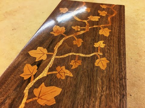 Leaf, vine - inlay test - French polish - 1-22-21