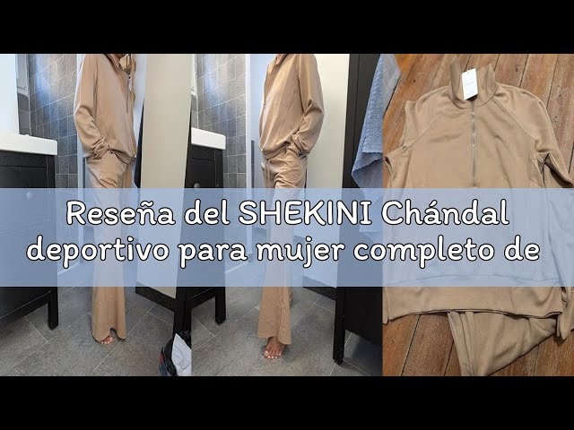 Vídeo relacionado con VUTRU Conjunto deportivo de dos piezas para mujer elegante de algodón con cuello redondo y manga larga, pantalón de chándal con bolsillos, traje deportivo para mujer, caqui, L
