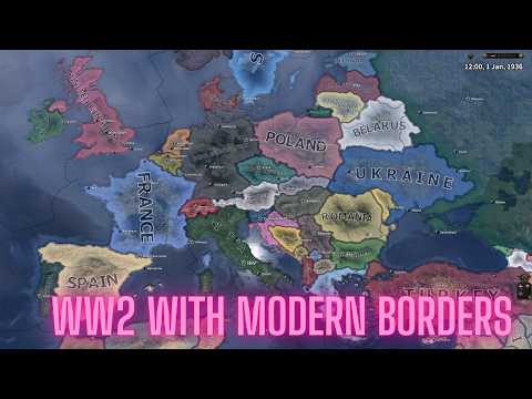 WW2 WITH MODERN BORDERS / HOI4 TIMELAPSE