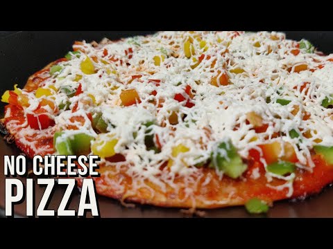 Jain Pizza | no cheese pizza recipe | pizza without cheese | no maida no oven no yeast pizza